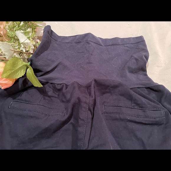 Maternity Pants Dark Navy Blue XL Indigo Blue NWT - Picture 3 of 5
